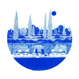 La piscine - 30x30 cm
