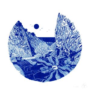 Au bord de la mer, Vauban - 30x30 cm