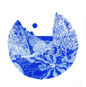 Au bord de la mer, Vauban - 30x30 cm