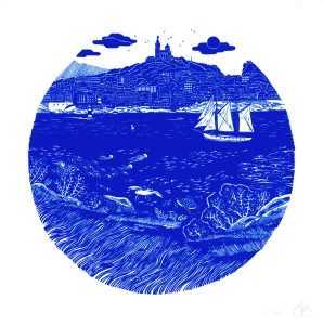 La mer, Marseille - 30x30 cm