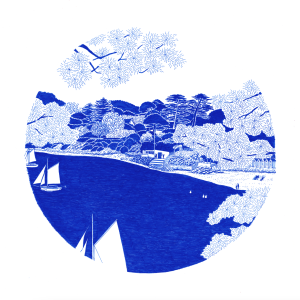 Saint Briac - la petite salinette - 30x30cm - SERIGRAPHIE